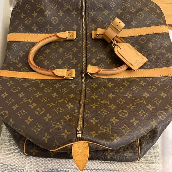 EXCELLENT!! Louis Vuitton Monogram Keepall Travel Bag + LV Luggage Tag + More - Picture 14 of 16